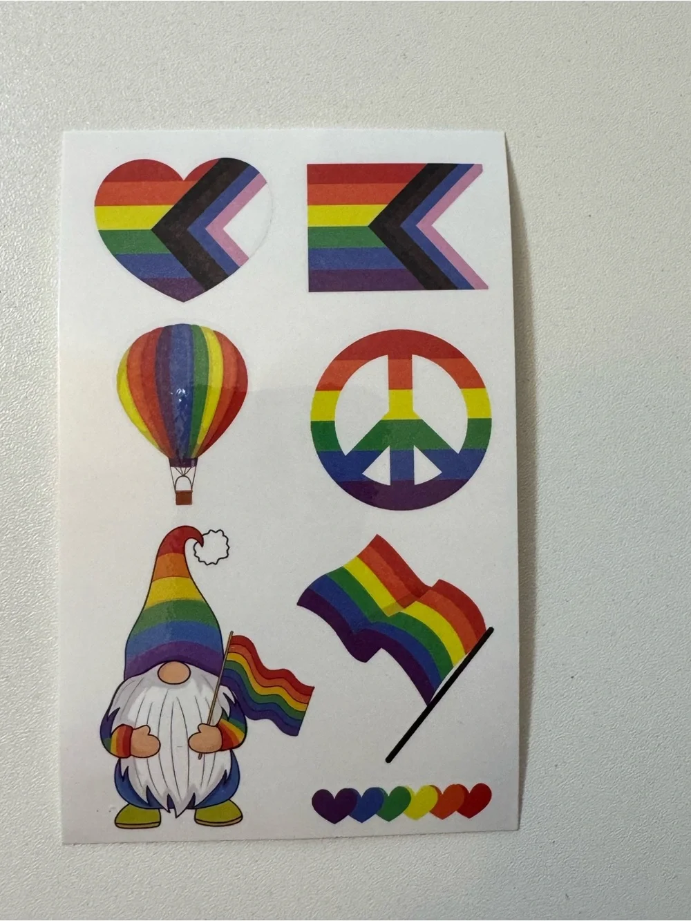 PRIDE Rainbow Button, Sticker, Face Paint Set